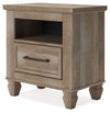 Yarbeck - Sand - One Drawer Night Stand