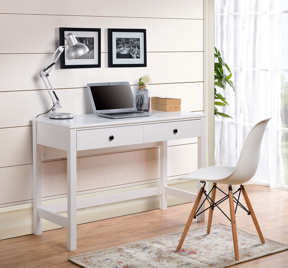 Othello White Small Office Desk - Evansville Overstock Warehouse