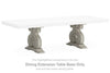 Arlendyne - Antique White - Rect Dining Room Table Base