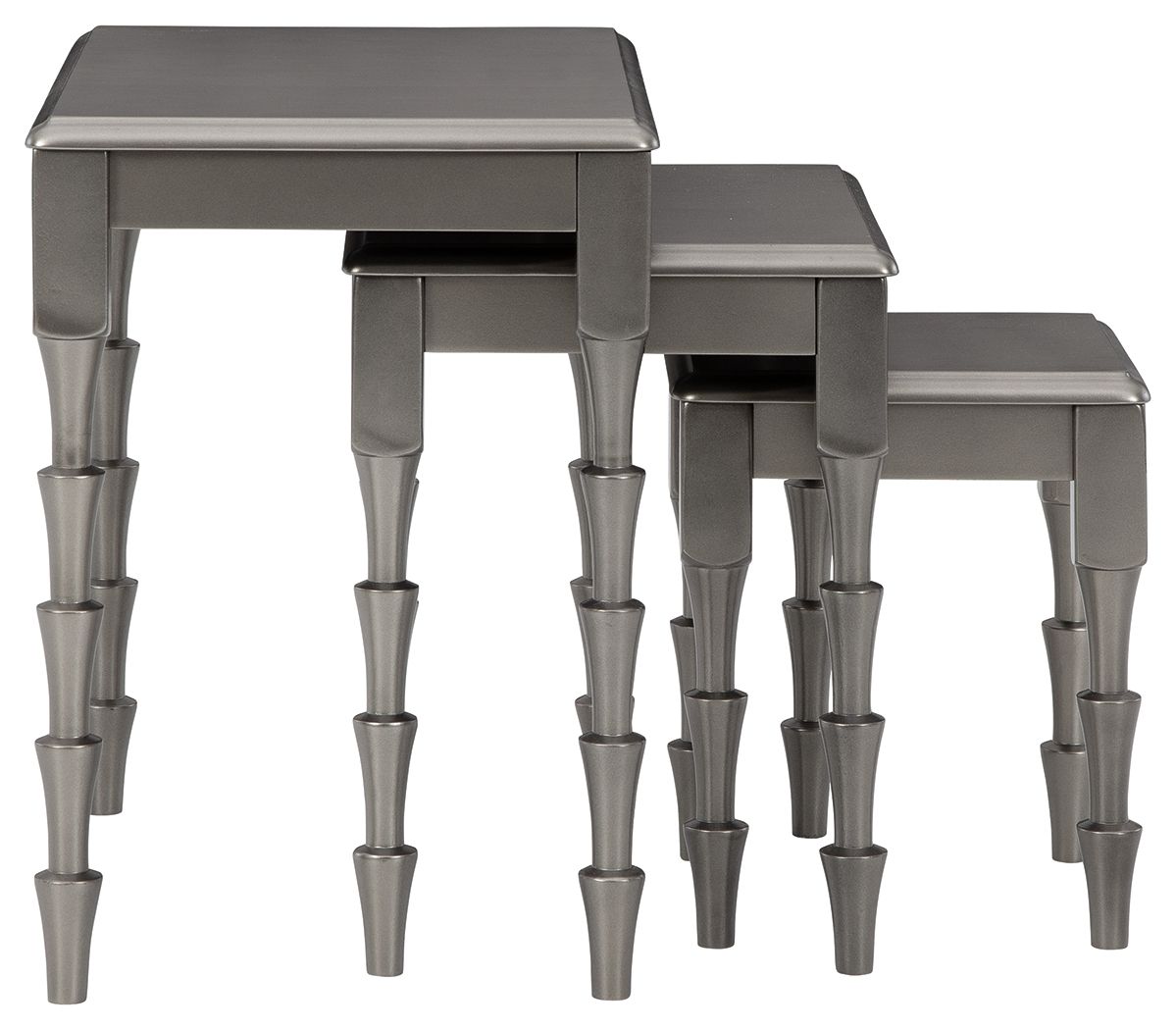 Larkendale - Metallic Gray - Accent Table Set (Set of 3)