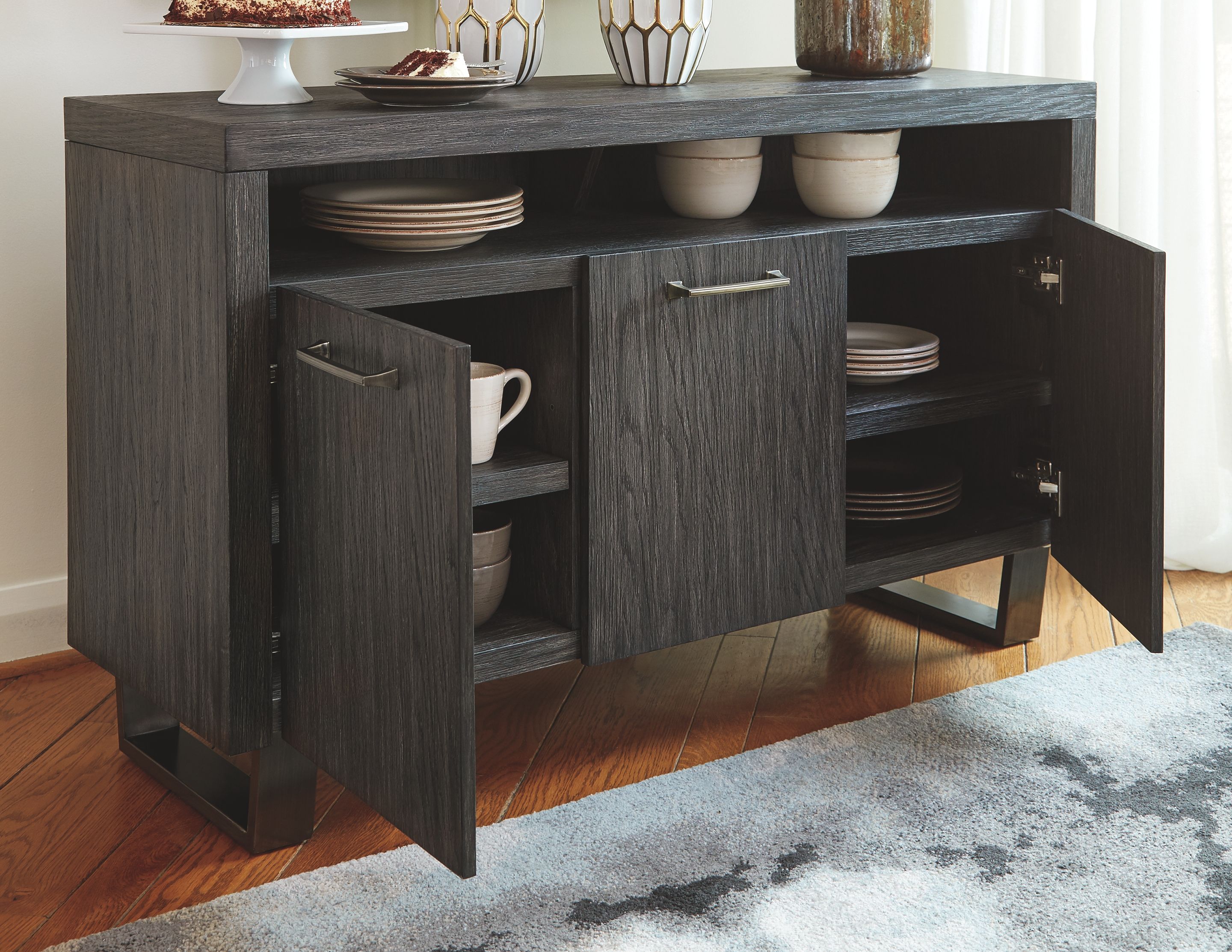 Bellvern - Dark Gray - Dining Room Server