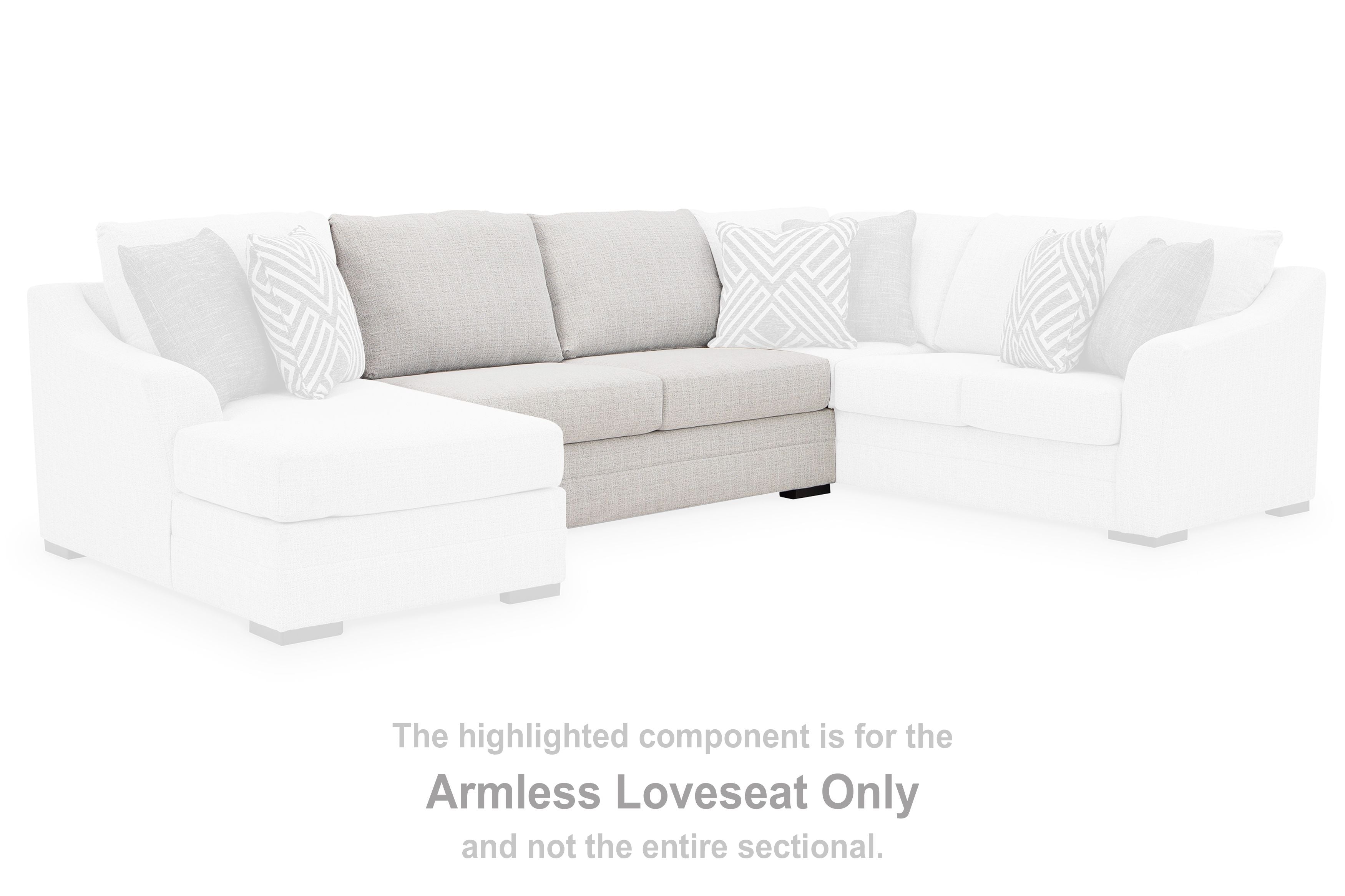 Koralynn - Stone - Armless Loveseat