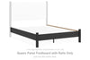 Cadmori - Black - Queen Panel Footboard With Rails