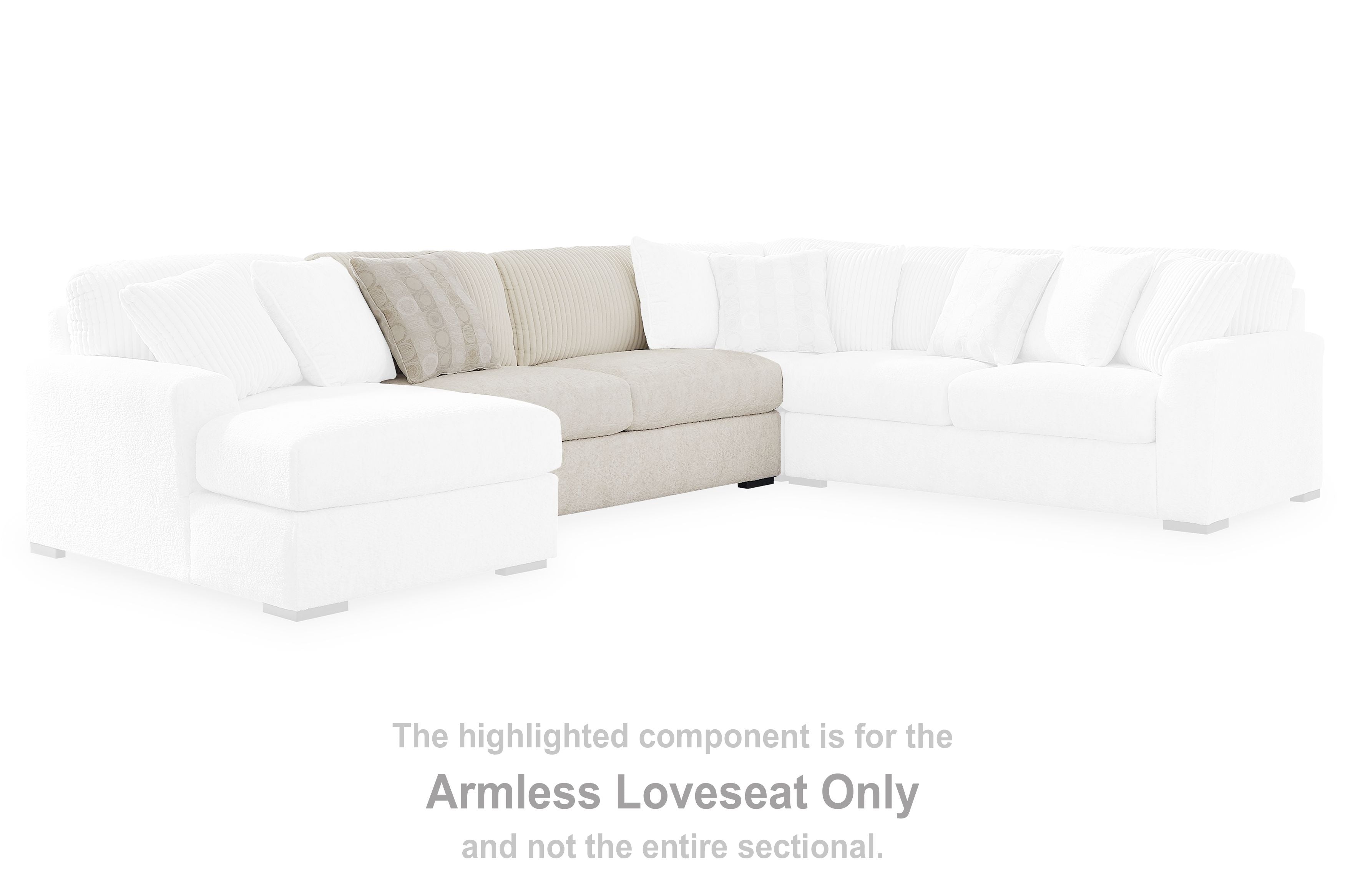 Chessington - Ivory - Armless Loveseat