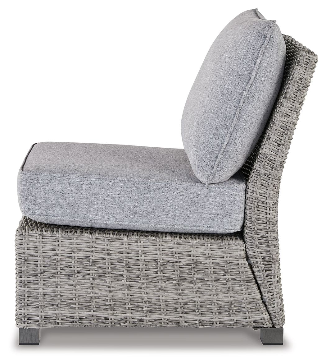 Naples Beach - Light Gray - Armless Chair w/Cushion