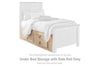 Willowton - Whitewash - Under Bed Storage w/Side Rail