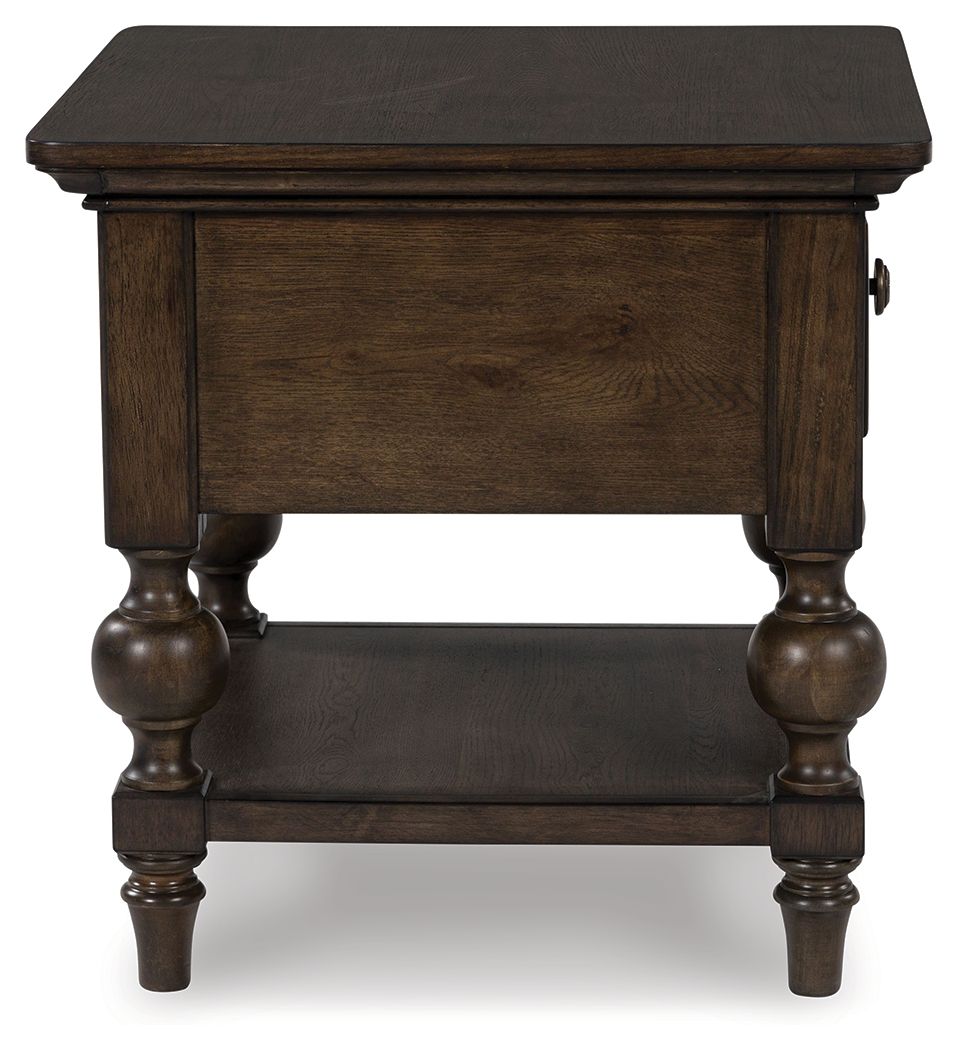 Veramond - Dark Brown - Square End Table