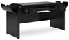 Rowanbeck - Black - 3 Pc. - Home Office Desk, Chair, Bookcase