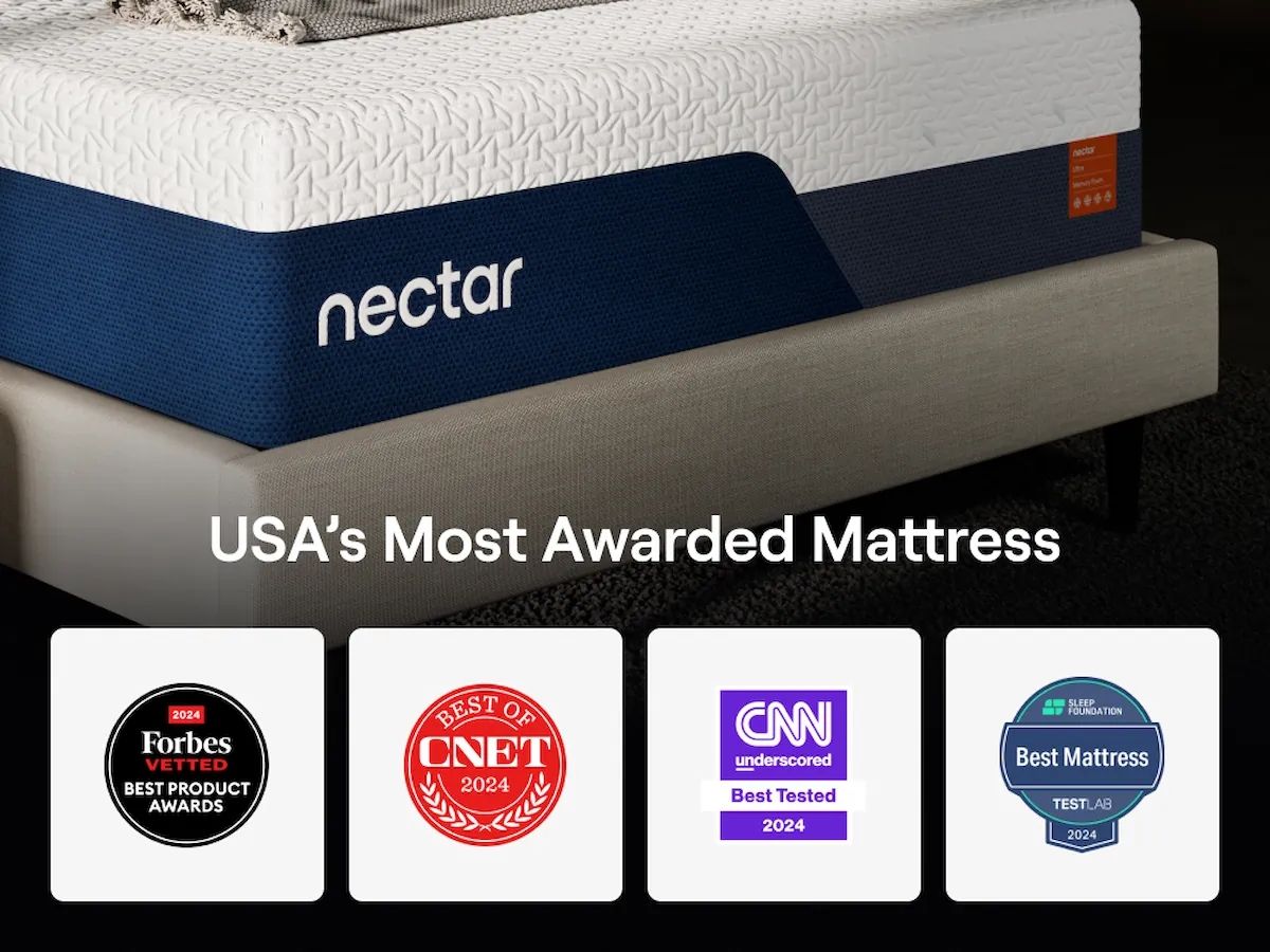 Nectar Ultra Memory Foam 5.1 - White - Twin Mattress - Fabric