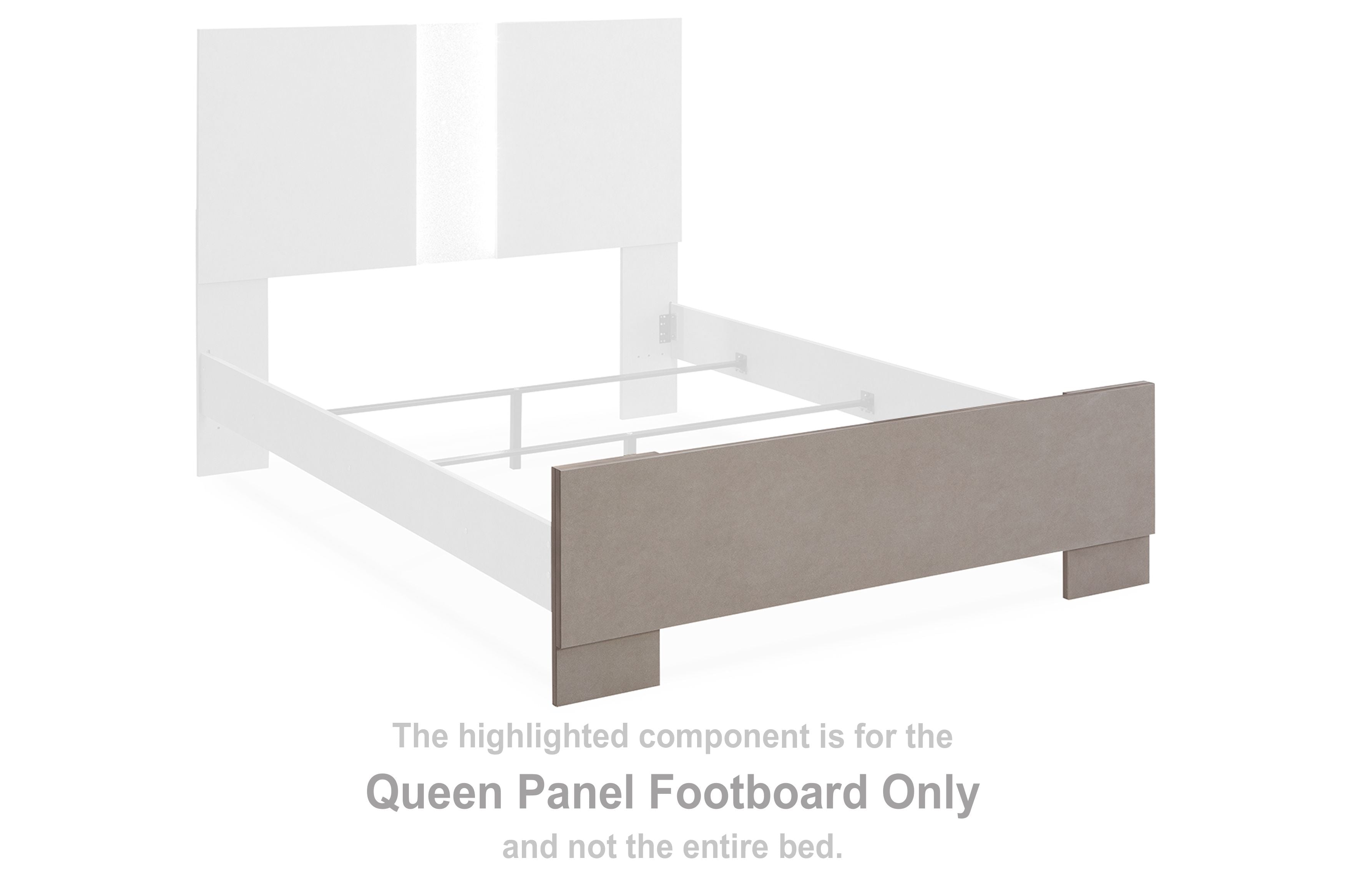 Surancha - Gray - Queen Panel Footboard