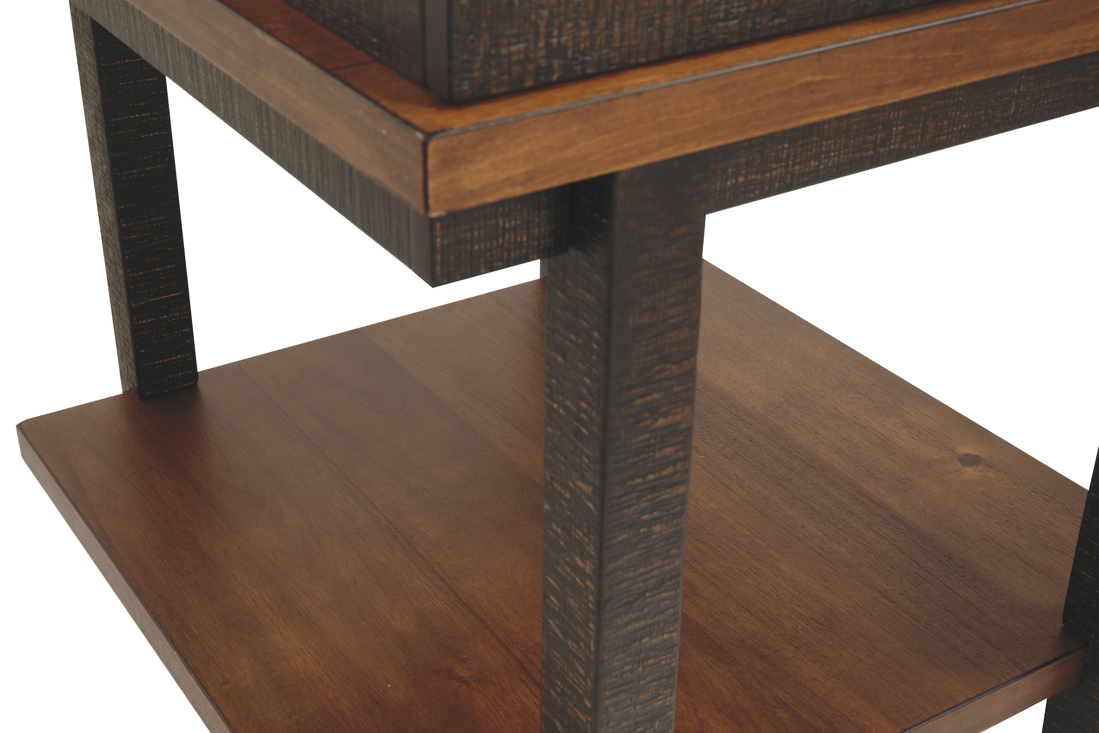 Stanah - Brown / Beige - Rectangular End Table