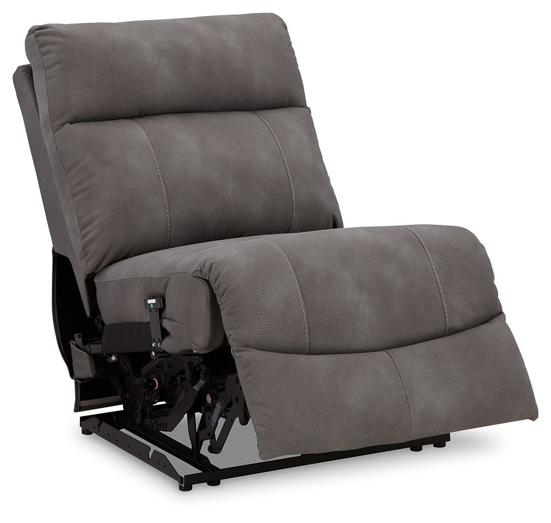 Next-gen Durapella - Slate - Power Armless Recliner With Adj Headrest