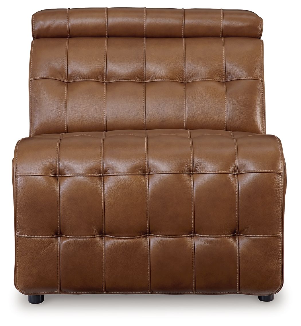 Temmpton - Chocolate - Armless Chair / Manual Headrest