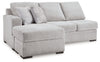 Gabyleigh - Nickel - Laf Sofa Chaise