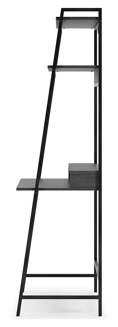 Yarlow - Black - Home Office Desk and Shelf