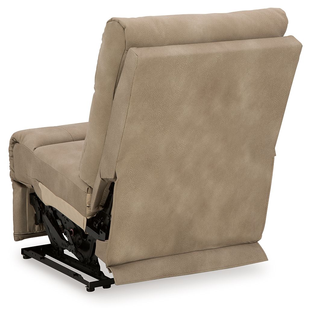 Next-gen Durapella - Sand - Power Armless Recliner With Adj Headrest