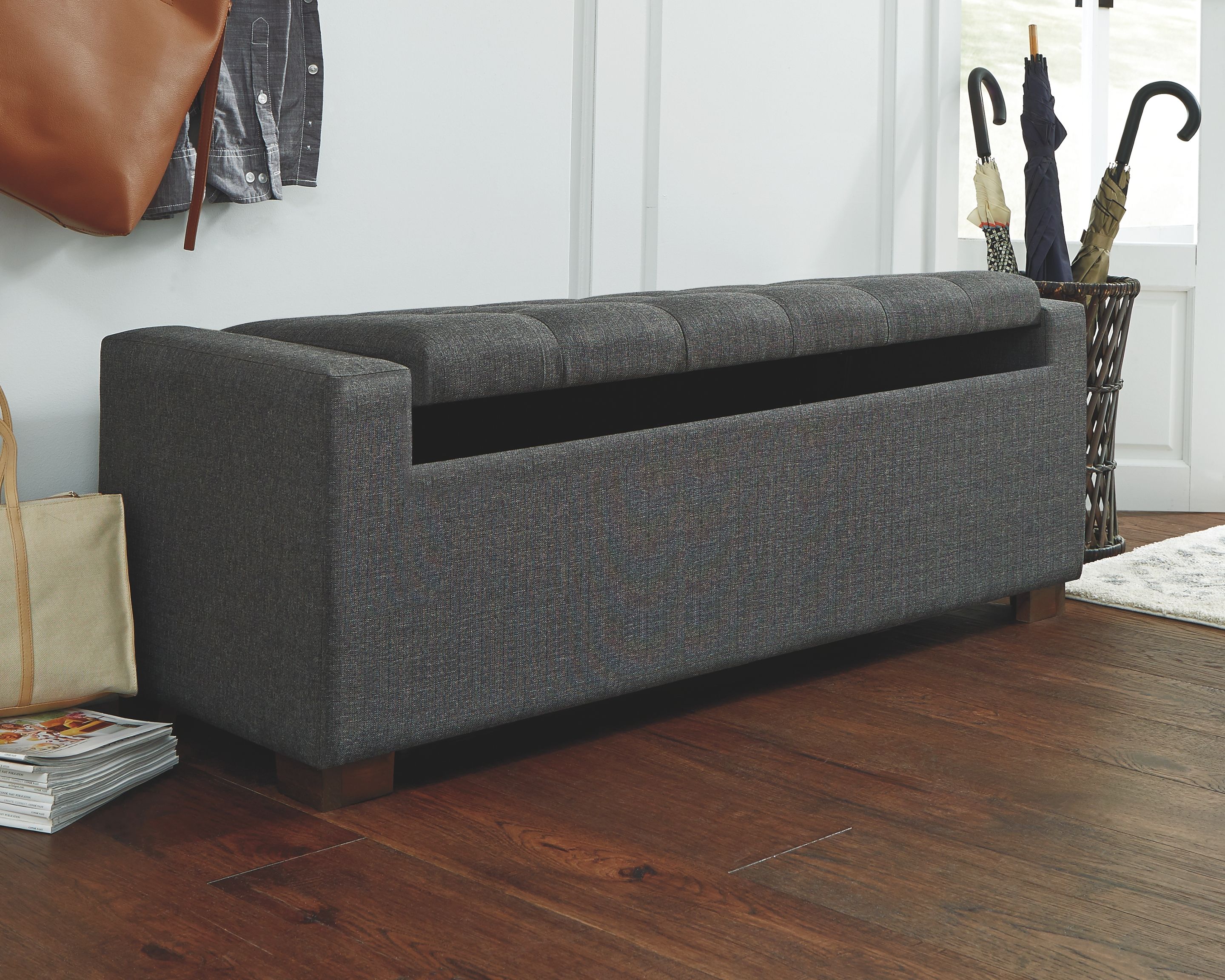 Cortwell - Gray - Storage Bench