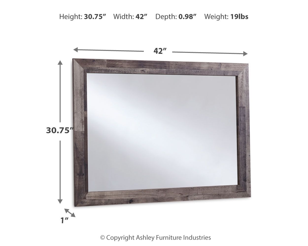 Derekson - Multi Gray - Bedroom Mirror