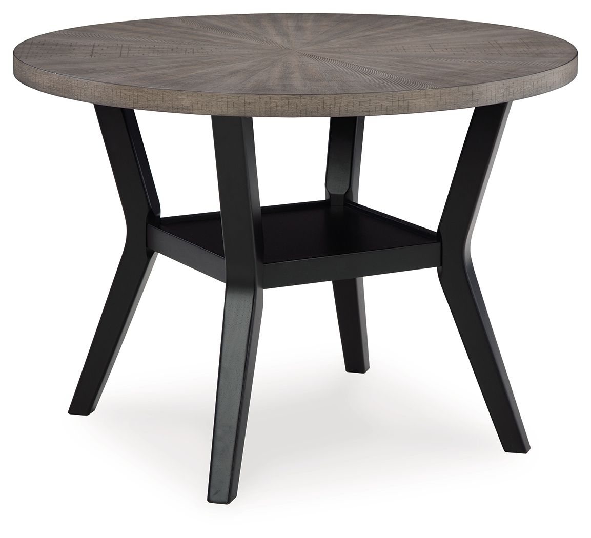 Corloda - Black / Gray - Round Drm Table Set (Set of 5)