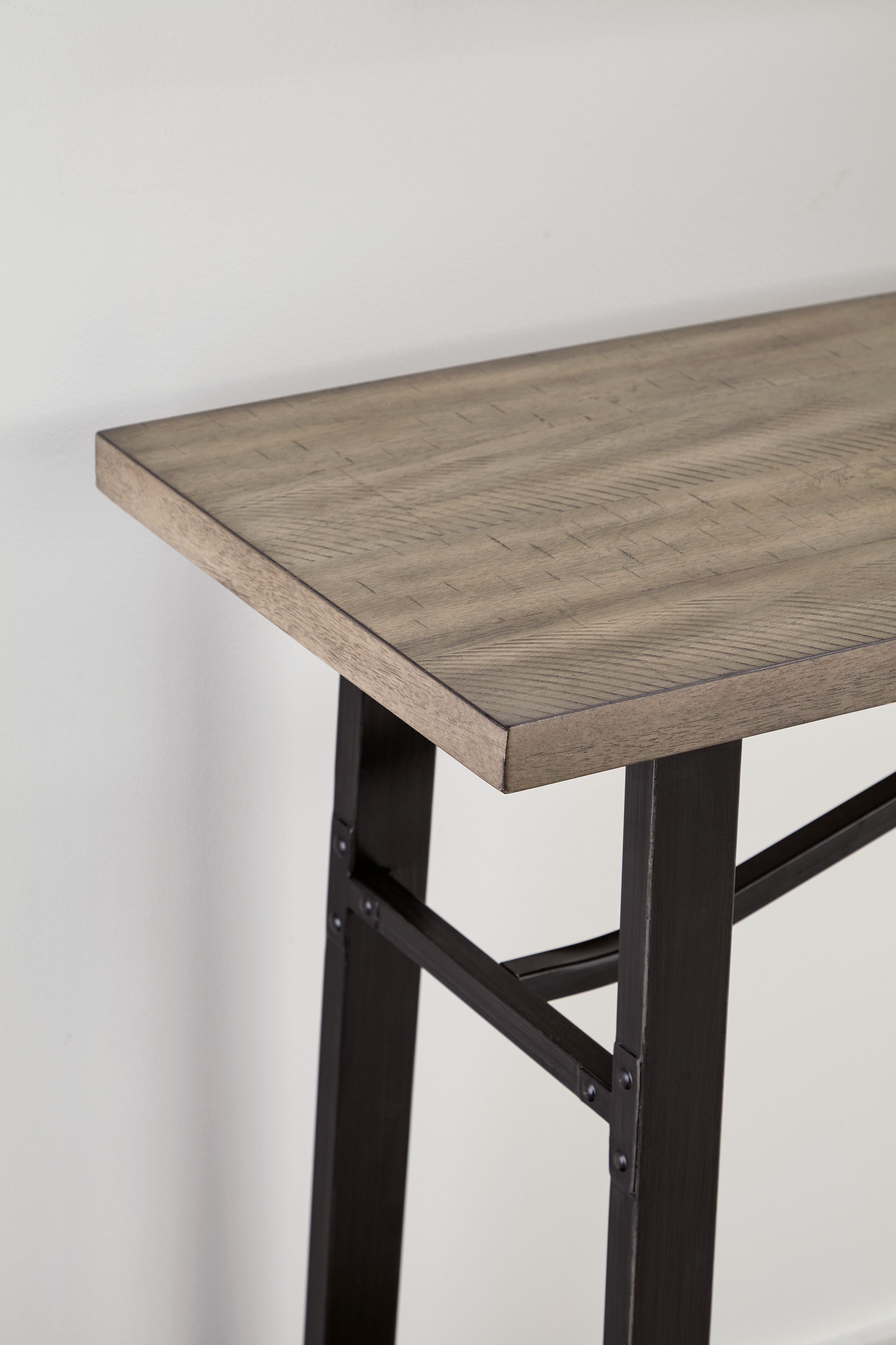 Lesterton - Light Brown / Black - Long Counter Table