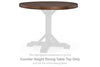 Valebeck - Black / Brown - Round Drm Counter Table Top