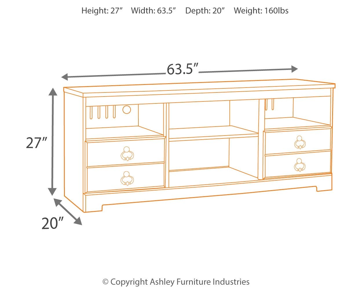 Willowton - TV Stand With Fireplace Option