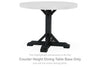 Valebeck - Black / Brown - Round Drm Counter Table Base