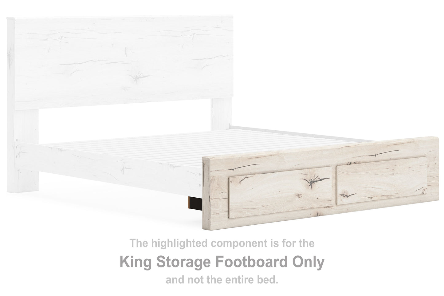 Lawroy - Light Natural - King Storage Footboard