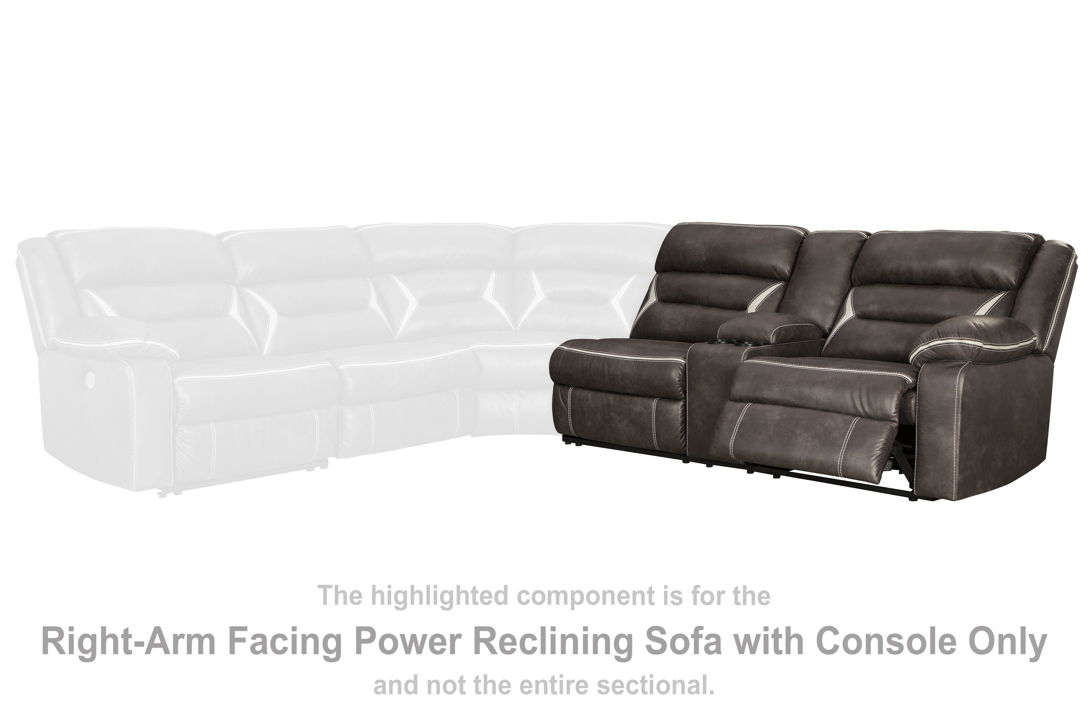 Kincord - Midnight - Raf Rec Power Sofa W/Console