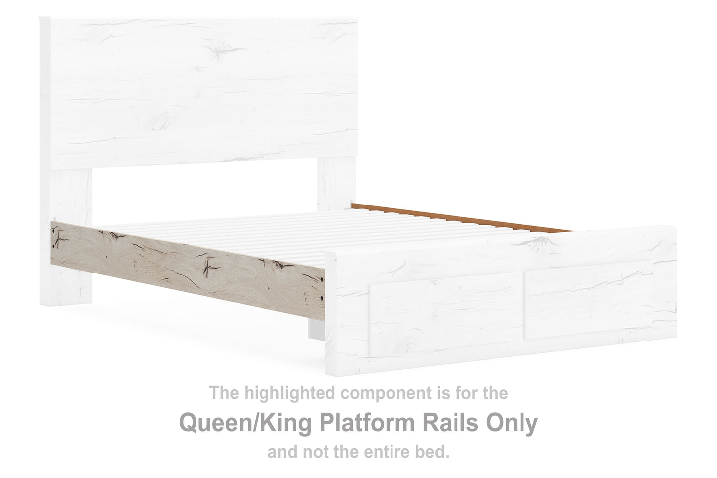 Lawroy - Light Natural - Queen/King Platform Rails