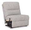 Acklen Place - Pewter - Power Armless Recliner With Adj Headrest