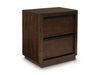 Dilenno - Dark Brown - Two Drawer Night Stand