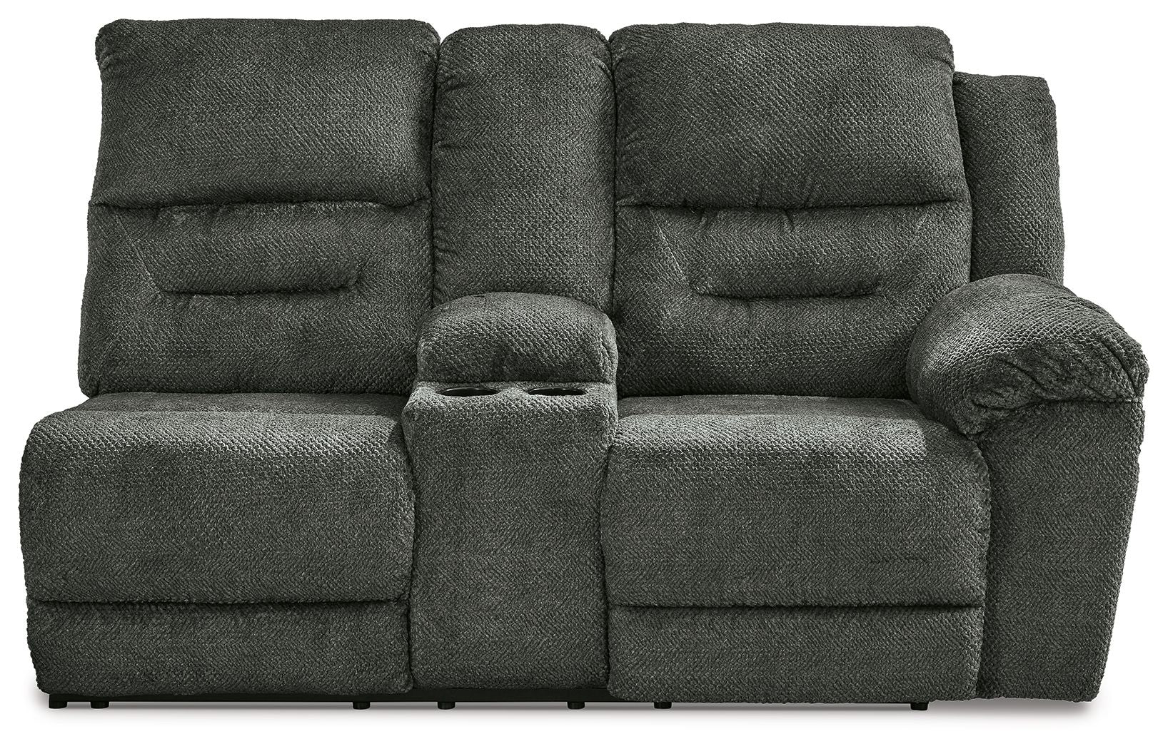 Nettington - Smoke - Raf Power Rec Loveseat W/Console