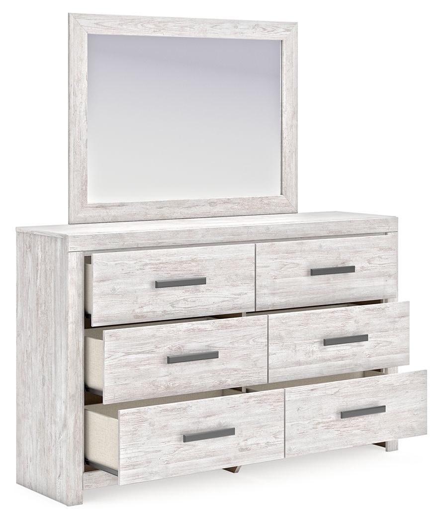 Cayboni - Whitewash - Dresser And Mirror