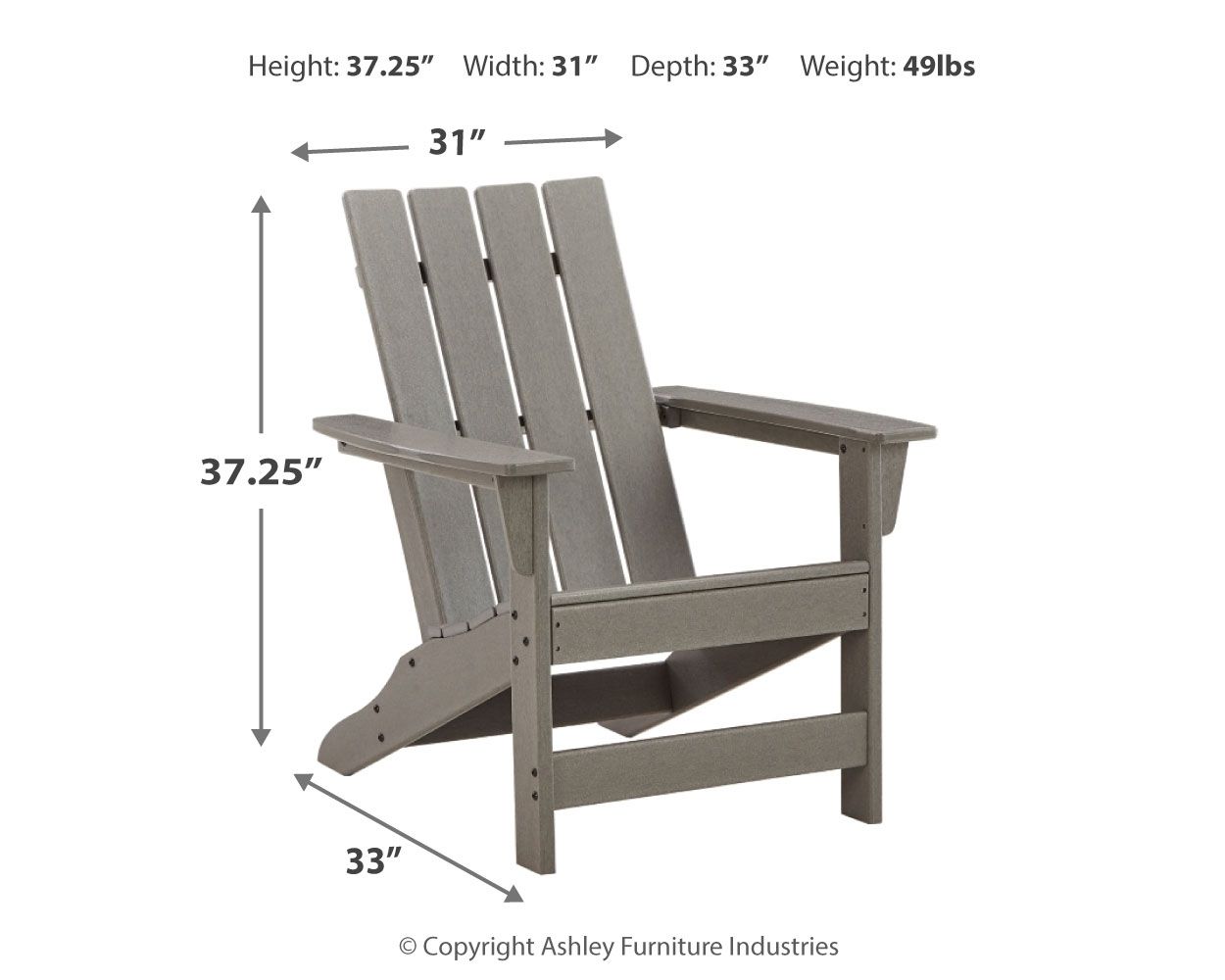 Visola - Gray - Adirondack Chair