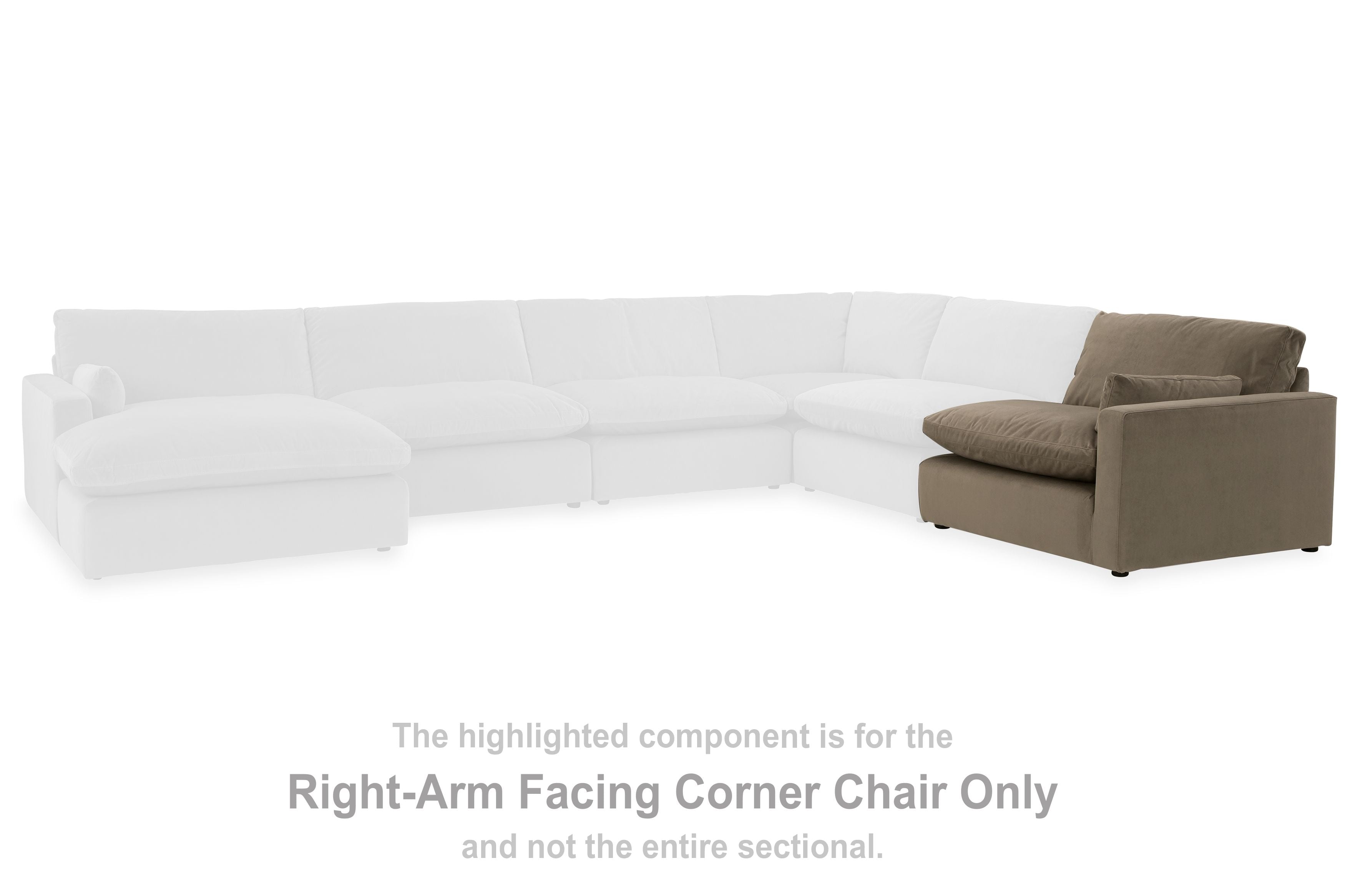 Sophie - Cocoa - Raf Corner Chair