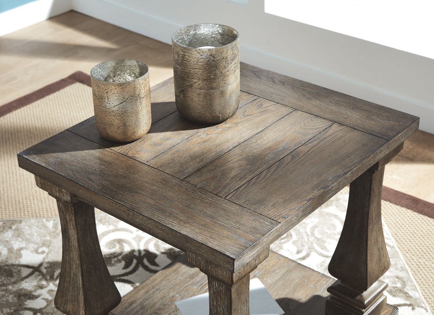 Johnelle - Gray - Rectangular End Table