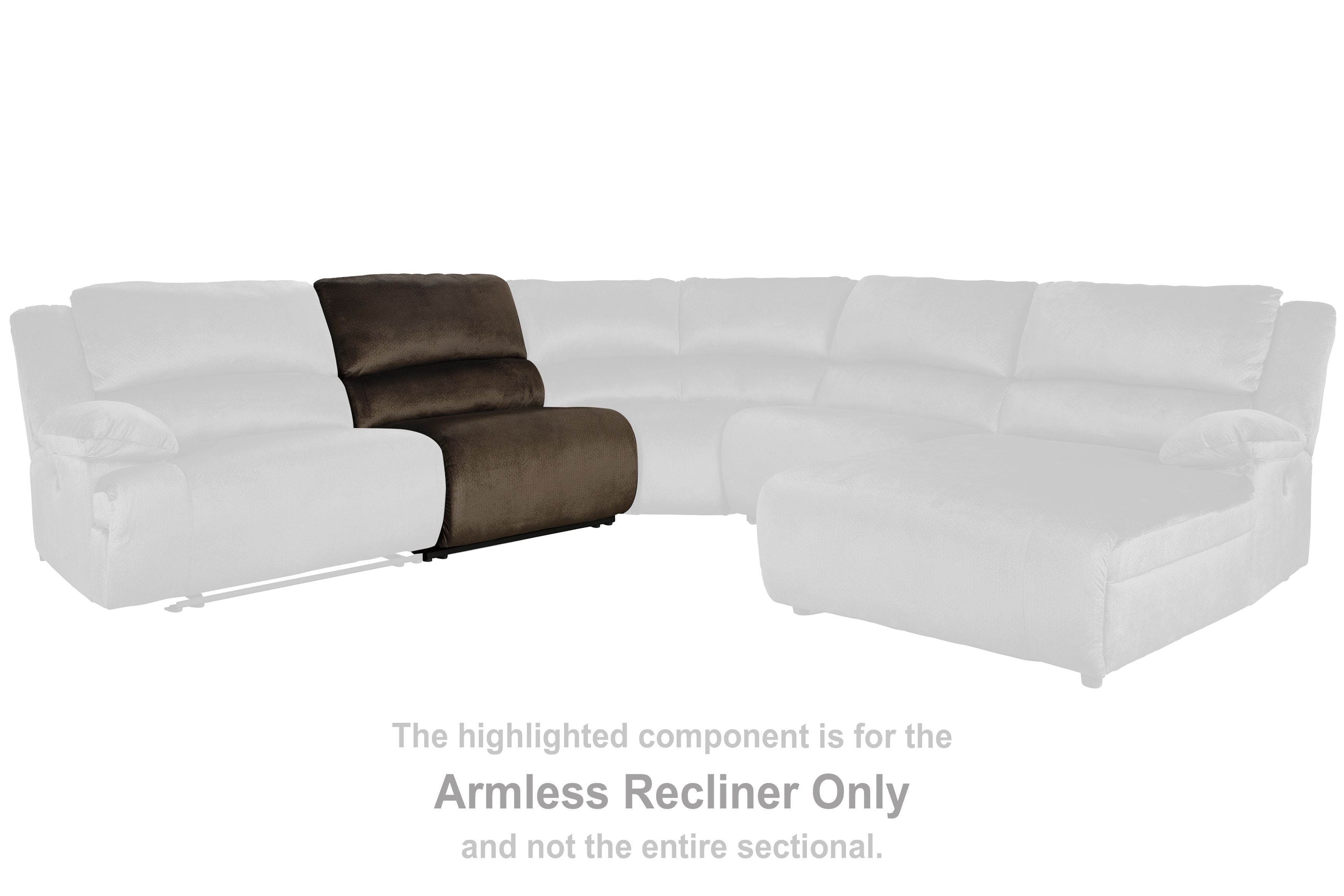 Clonmel - Chocolate - Armless Recliner