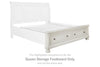 Robbinsdale - Antique White - Queen Storage Footboard