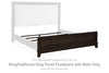 Neymorton - Dark Grayish Brown - King/California King Panel Footboard with Slats