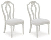 Montelaine - Antique White - Dining Upholstered Side Chair (Set of 2)