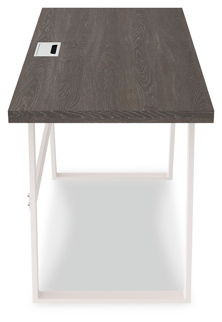 Dorrinson - White / Black / Gray - Home Office Desk