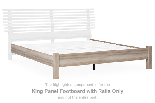 Hasbrick - Tan - King Panel Footboard W/ Rails