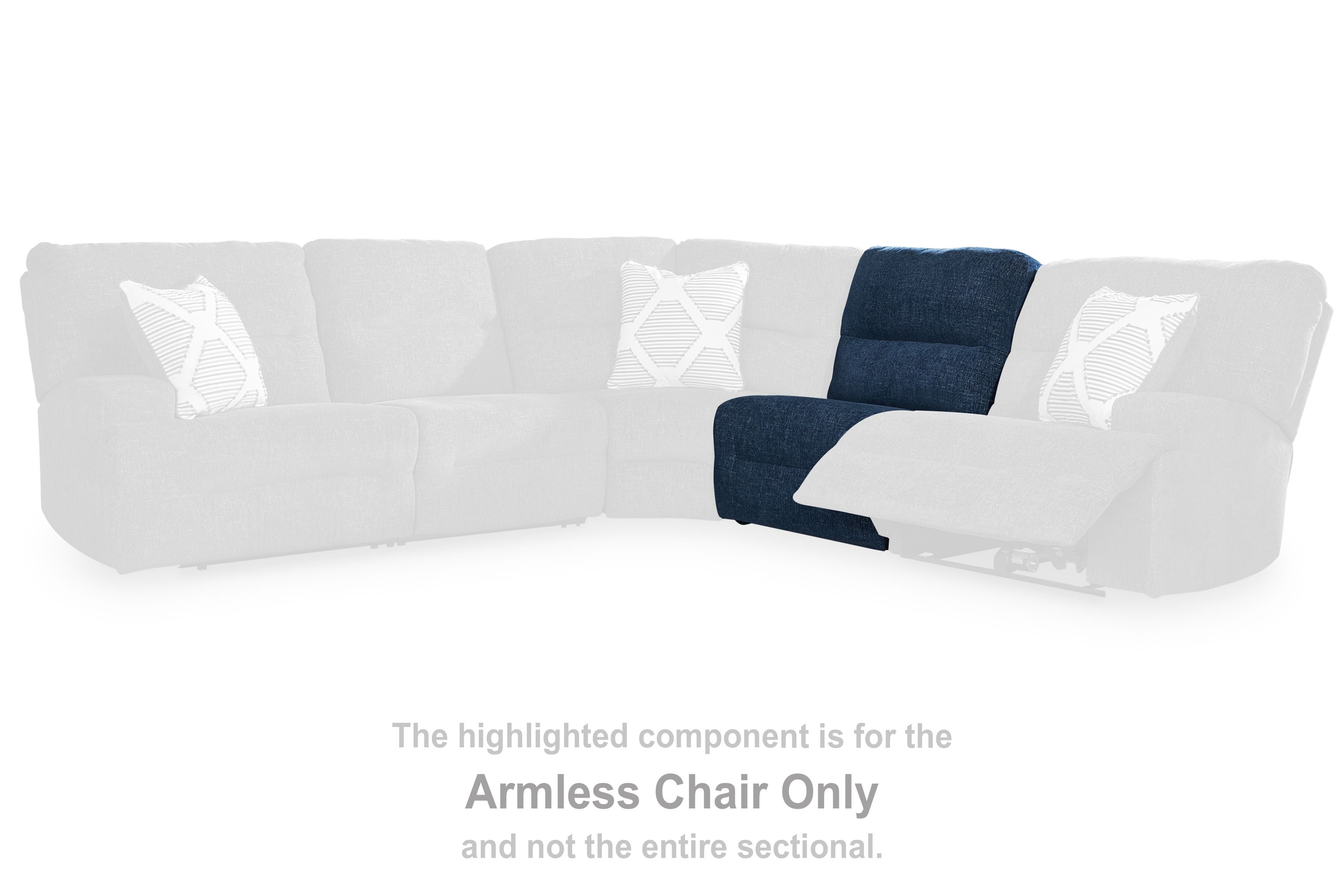 Acklen Place - Navy - Armless Chair