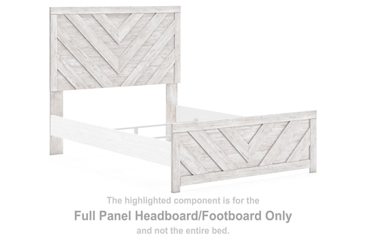 Cayboni - Whitewash - Full Panel Headboard/Footboard