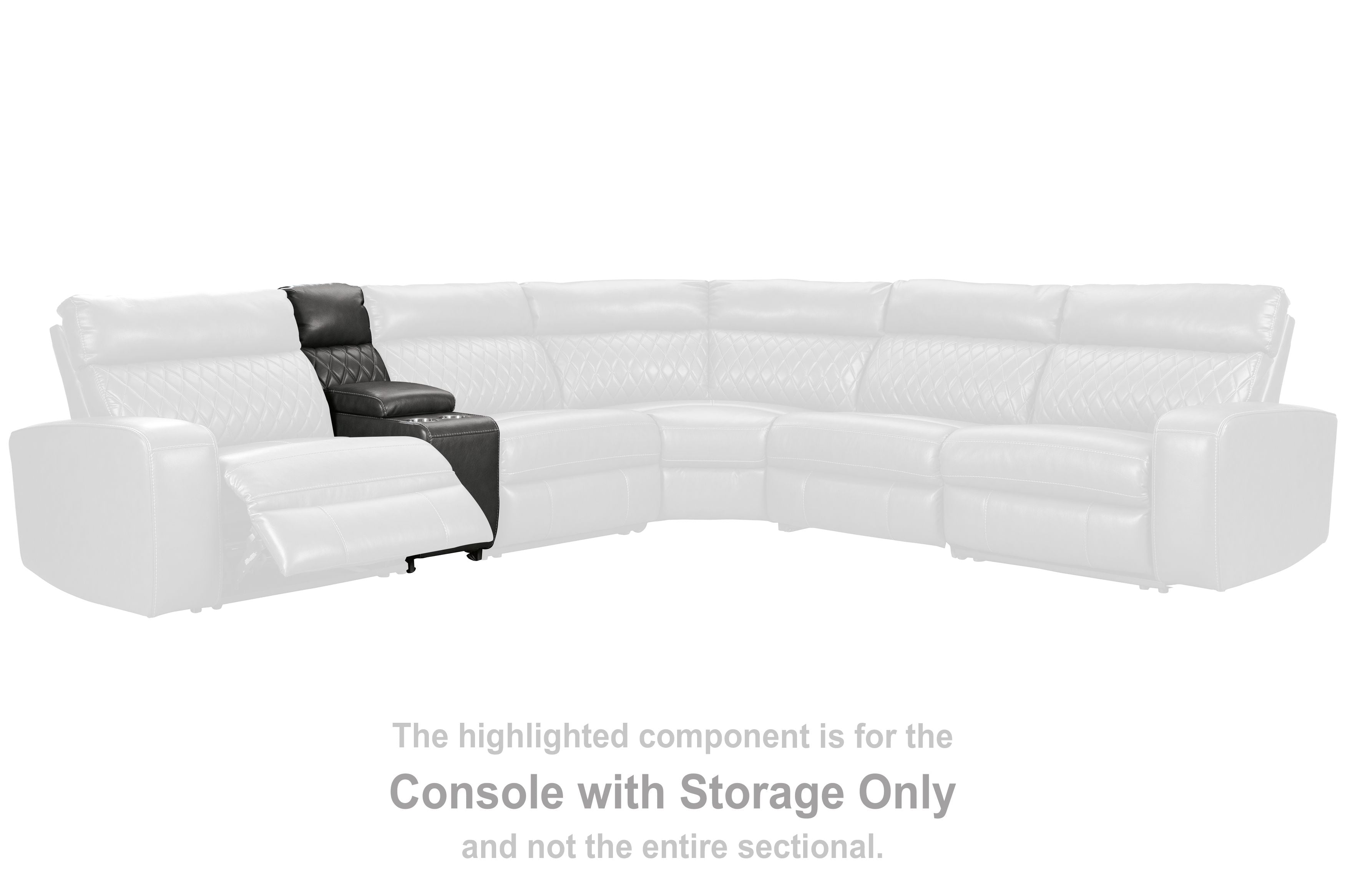 Samperstone - Gray - Console with Storage