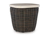 Kimora - Beige / Dark Brown - Square End Table