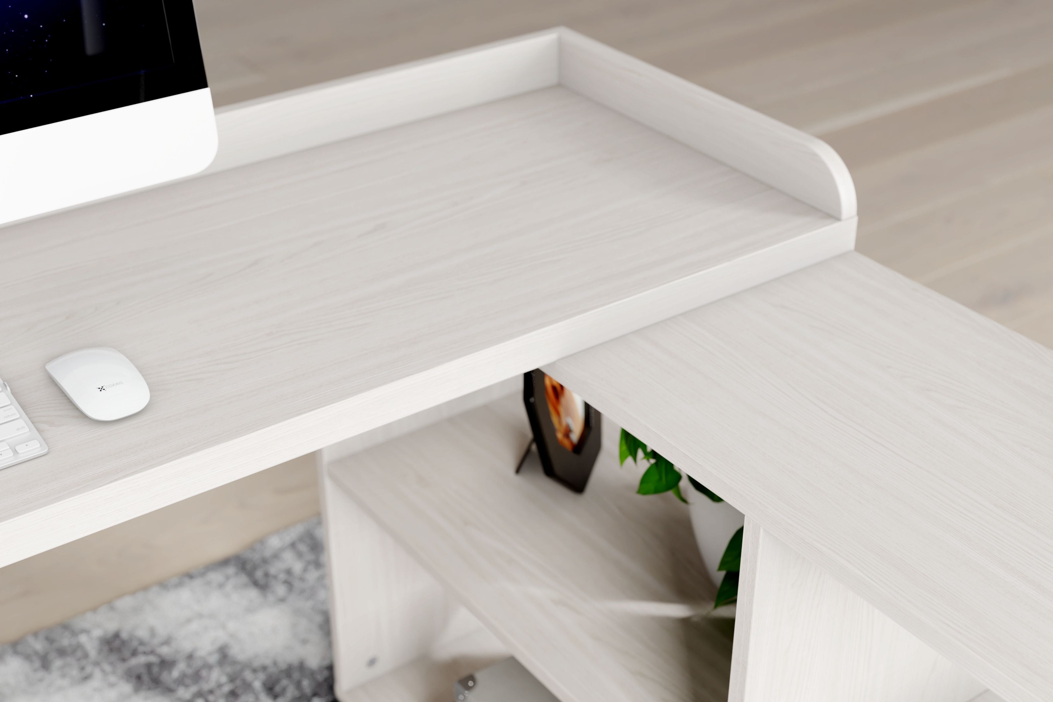 Bayflynn - White / Black - L-Desk