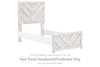 Cayboni - Whitewash - Twin Panel Headboard/Footboard