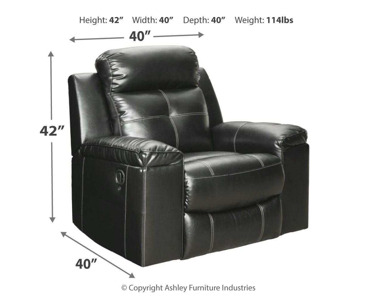 Kempten - Black - Rocker Recliner